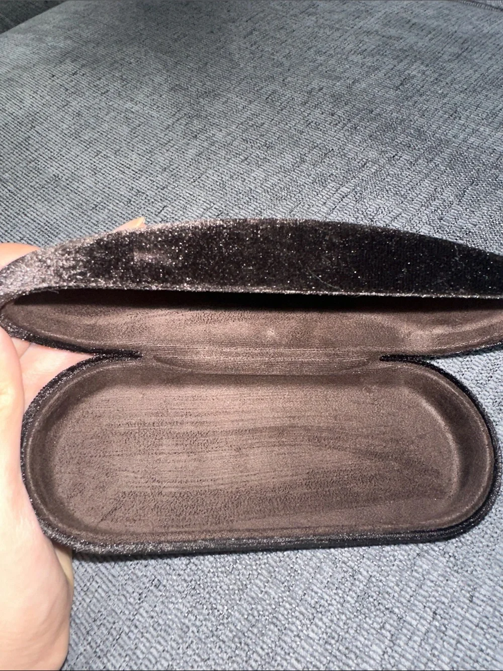 Tom Ford Black Velvet Eyewear Case with Embossed Logo